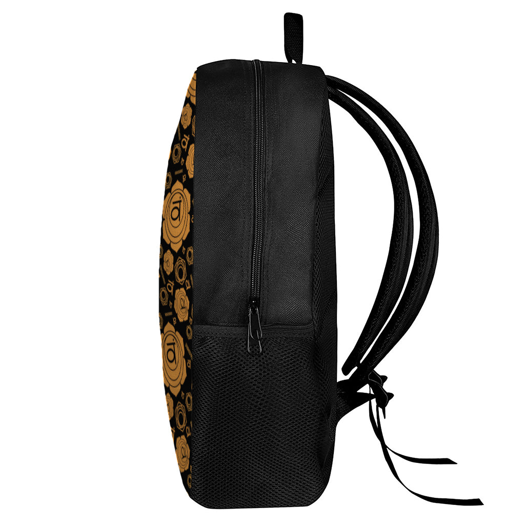 Swadhisthana Chakra Pattern Print 17 Inch Backpack