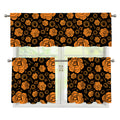 Swadhisthana Chakra Pattern Print 3 Piece Kitchen Curtains