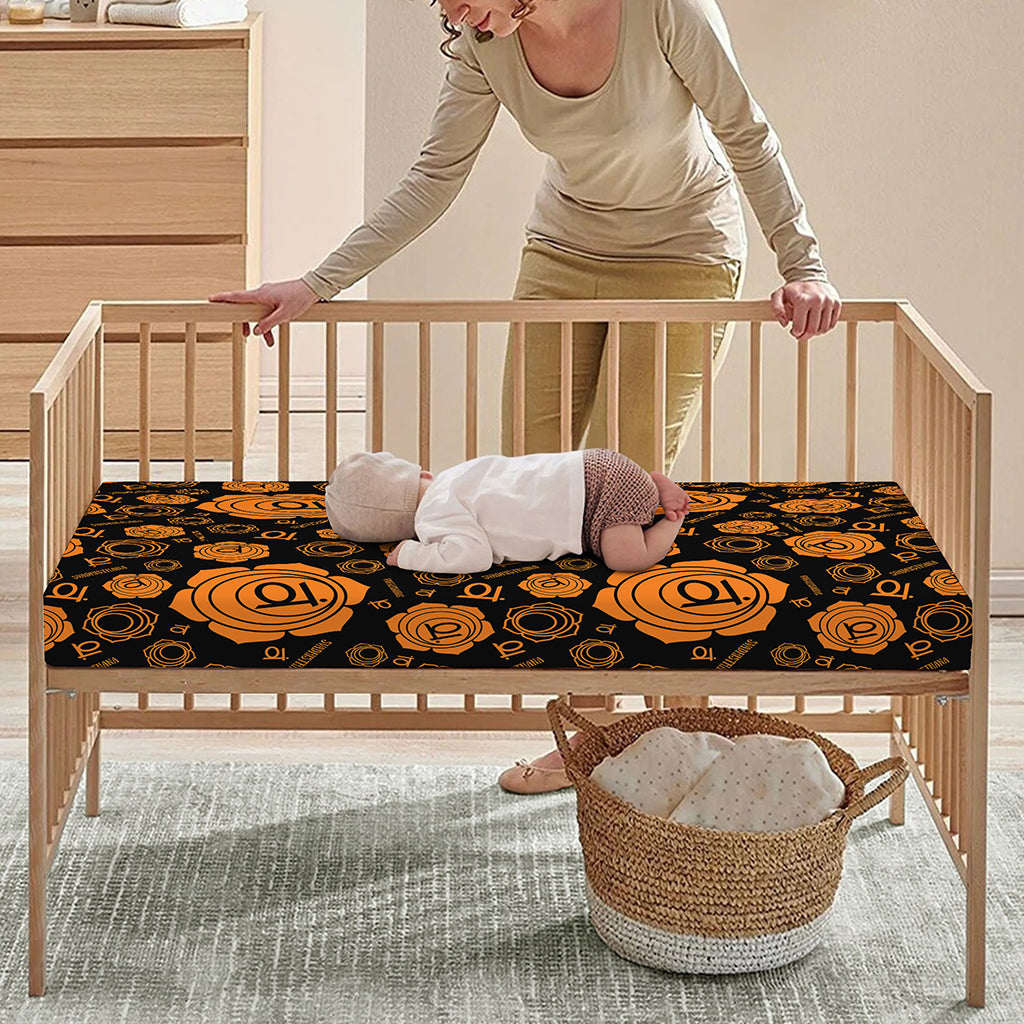 Swadhisthana Chakra Pattern Print Baby Crib Sheet