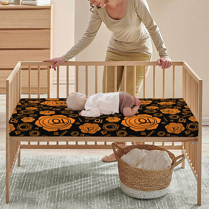 Swadhisthana Chakra Pattern Print Baby Crib Sheet