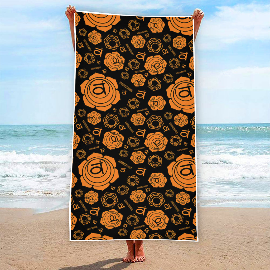 Swadhisthana Chakra Pattern Print Beach Towel