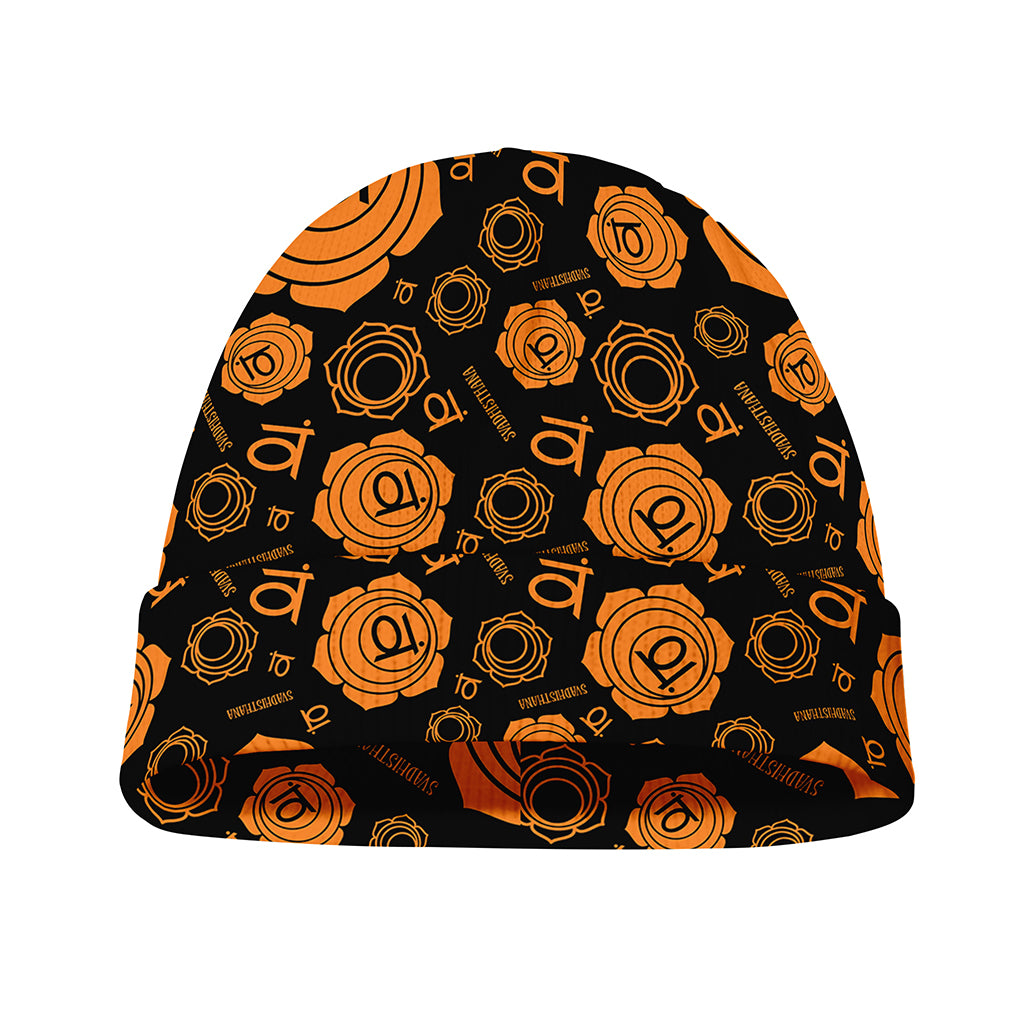 Swadhisthana Chakra Pattern Print Beanie