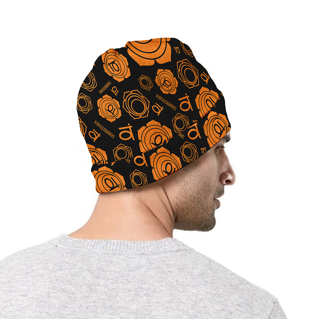 Swadhisthana Chakra Pattern Print Beanie