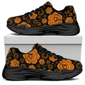 Swadhisthana Chakra Pattern Print Black Chunky Shoes