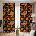 Swadhisthana Chakra Pattern Print Dimout Pencil Pleat Curtains