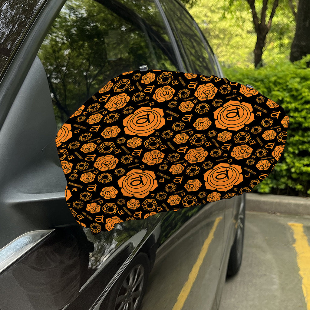 Swadhisthana Chakra Pattern Print Car Side Mirror Covers