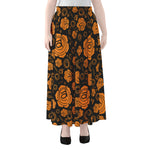 Swadhisthana Chakra Pattern Print Chiffon Maxi Skirt