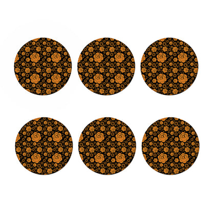 Swadhisthana Chakra Pattern Print Coaster Set