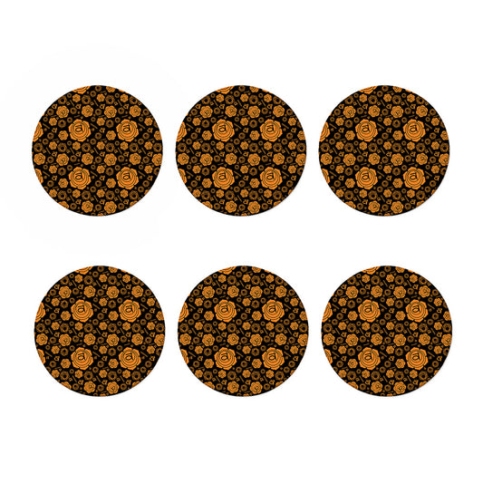 Swadhisthana Chakra Pattern Print Coaster Set