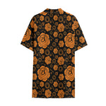 Swadhisthana Chakra Pattern Print Cotton Hawaiian Shirt