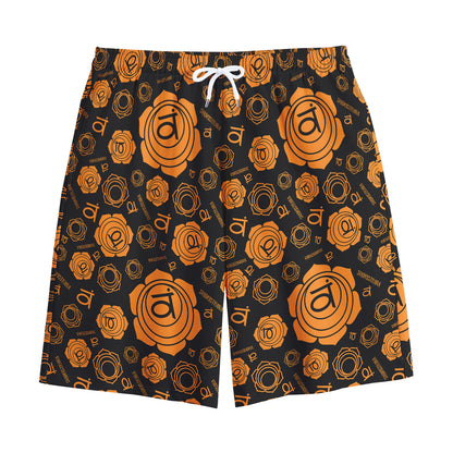 Swadhisthana Chakra Pattern Print Cotton Shorts