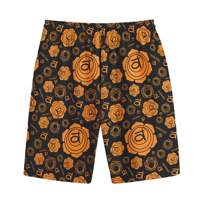 Swadhisthana Chakra Pattern Print Cotton Shorts