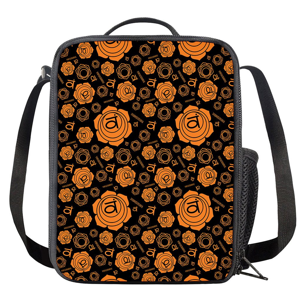 Swadhisthana Chakra Pattern Print Crossbody Lunch Bag