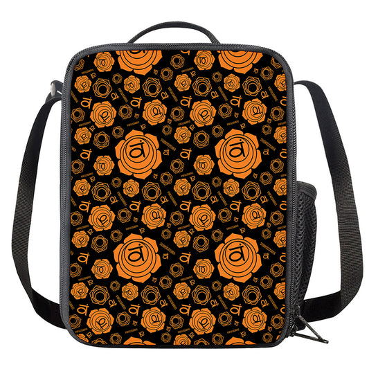 Swadhisthana Chakra Pattern Print Crossbody Lunch Bag