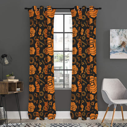 Swadhisthana Chakra Pattern Print Curtain