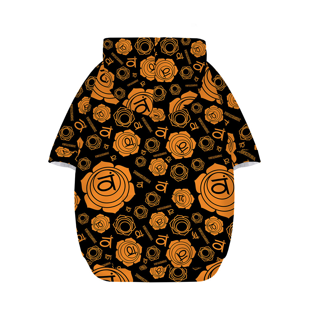 Swadhisthana Chakra Pattern Print Dog Zip Up Hoodie