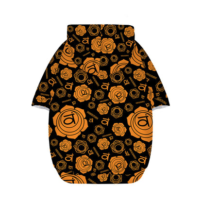 Swadhisthana Chakra Pattern Print Dog Zip Up Hoodie