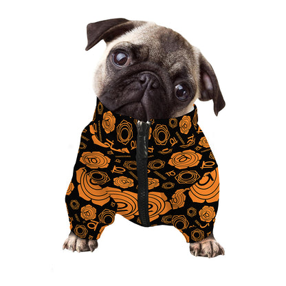 Swadhisthana Chakra Pattern Print Dog Zip Up Jacket
