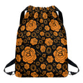 Swadhisthana Chakra Pattern Print Drawstring Backpack