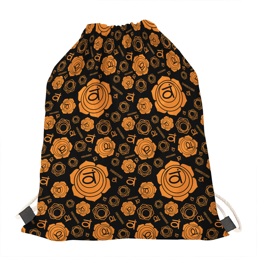 Swadhisthana Chakra Pattern Print Drawstring Bag