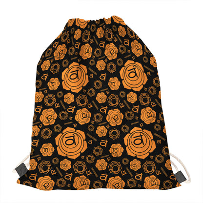 Swadhisthana Chakra Pattern Print Drawstring Bag