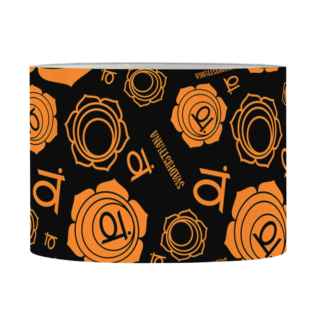 Swadhisthana Chakra Pattern Print Drum Lamp Shade