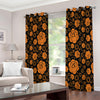 Swadhisthana Chakra Pattern Print Extra Wide Grommet Curtains