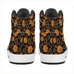 Swadhisthana Chakra Pattern Print High Top Leather Sneakers