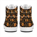 Swadhisthana Chakra Pattern Print High Top Leather Sneakers
