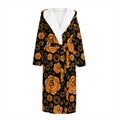 Swadhisthana Chakra Pattern Print Hooded Bathrobe