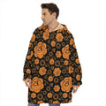 Swadhisthana Chakra Pattern Print Hoodie Blanket