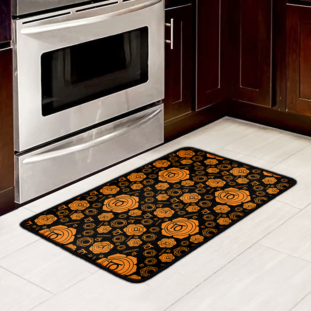 Swadhisthana Chakra Pattern Print Kitchen Mat