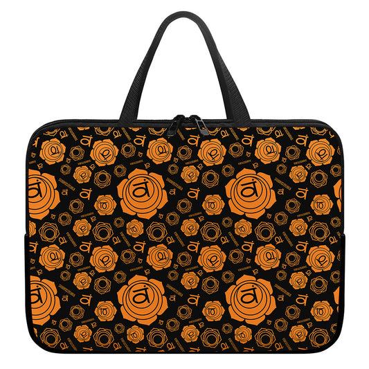 Swadhisthana Chakra Pattern Print Laptop Sleeve With Handle