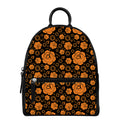 Swadhisthana Chakra Pattern Print Leather Backpack