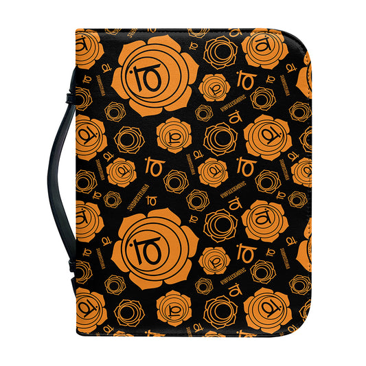 Swadhisthana Chakra Pattern Print Leather Bible Cover