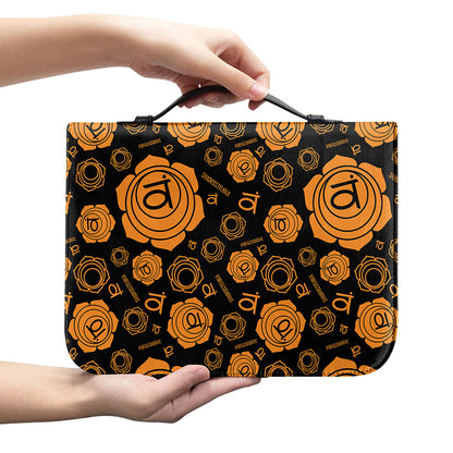 Swadhisthana Chakra Pattern Print Leather Bible Cover