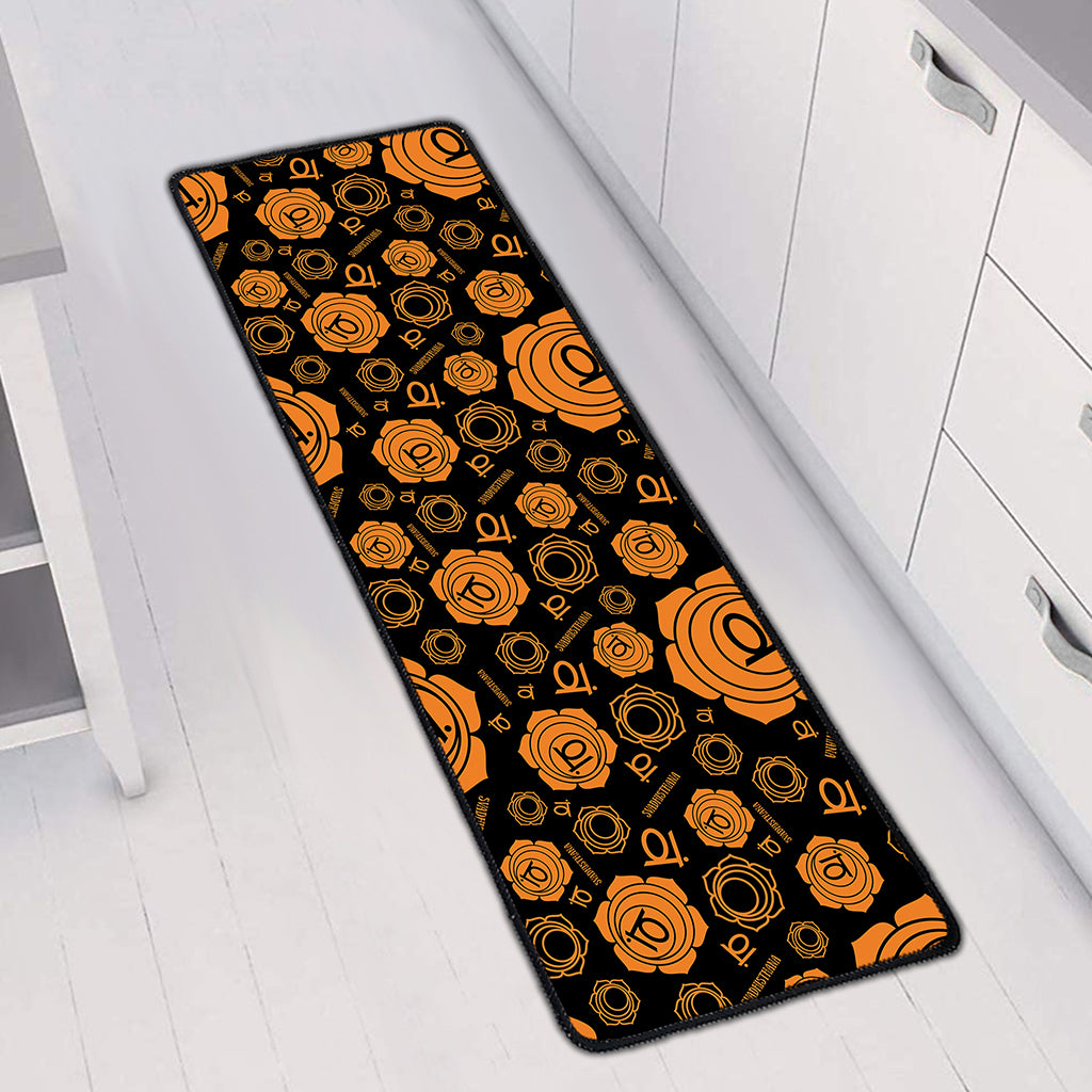 Swadhisthana Chakra Pattern Print Long Kitchen Mat