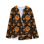Swadhisthana Chakra Pattern Print Long Sleeve Short Coat