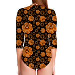 Swadhisthana Chakra Pattern Print Long Sleeve Swimsuit