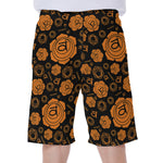 Swadhisthana Chakra Pattern Print Men's Beach Shorts