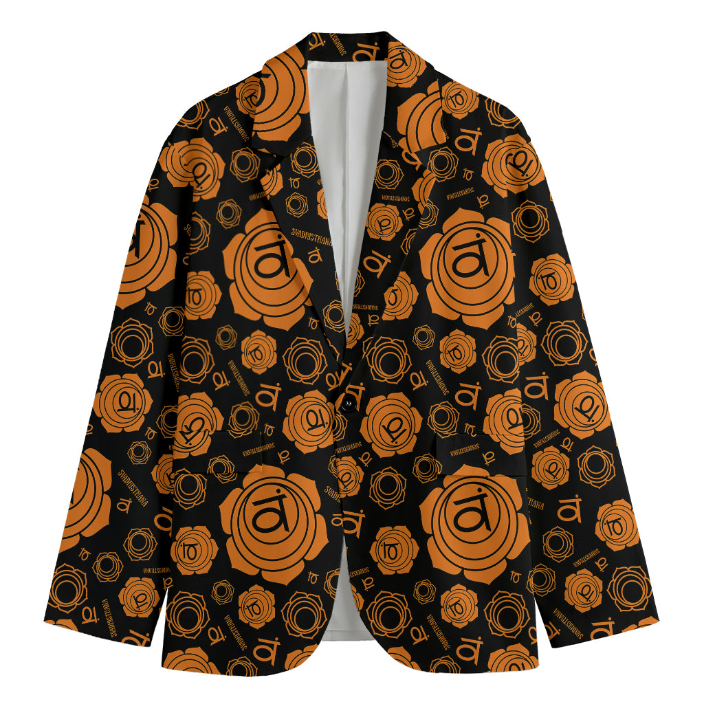 Swadhisthana Chakra Pattern Print Men's Blazer