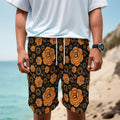 Swadhisthana Chakra Pattern Print Men's Cargo Shorts