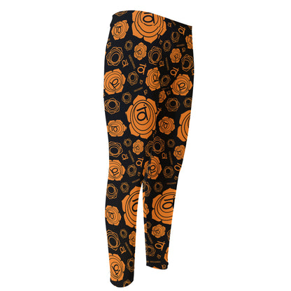 Swadhisthana Chakra Pattern Print Men's Compression Pants