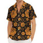 Swadhisthana Chakra Pattern Print Men's Deep V-Neck Shirt
