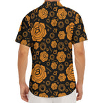 Swadhisthana Chakra Pattern Print Men's Deep V-Neck Shirt