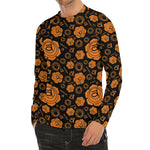 Swadhisthana Chakra Pattern Print Men's Long Sleeve Rash Guard