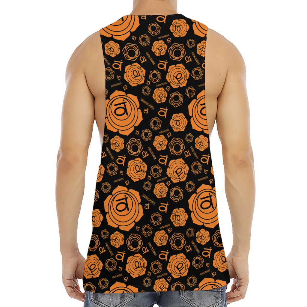 Swadhisthana Chakra Pattern Print Men's Muscle Tank Top