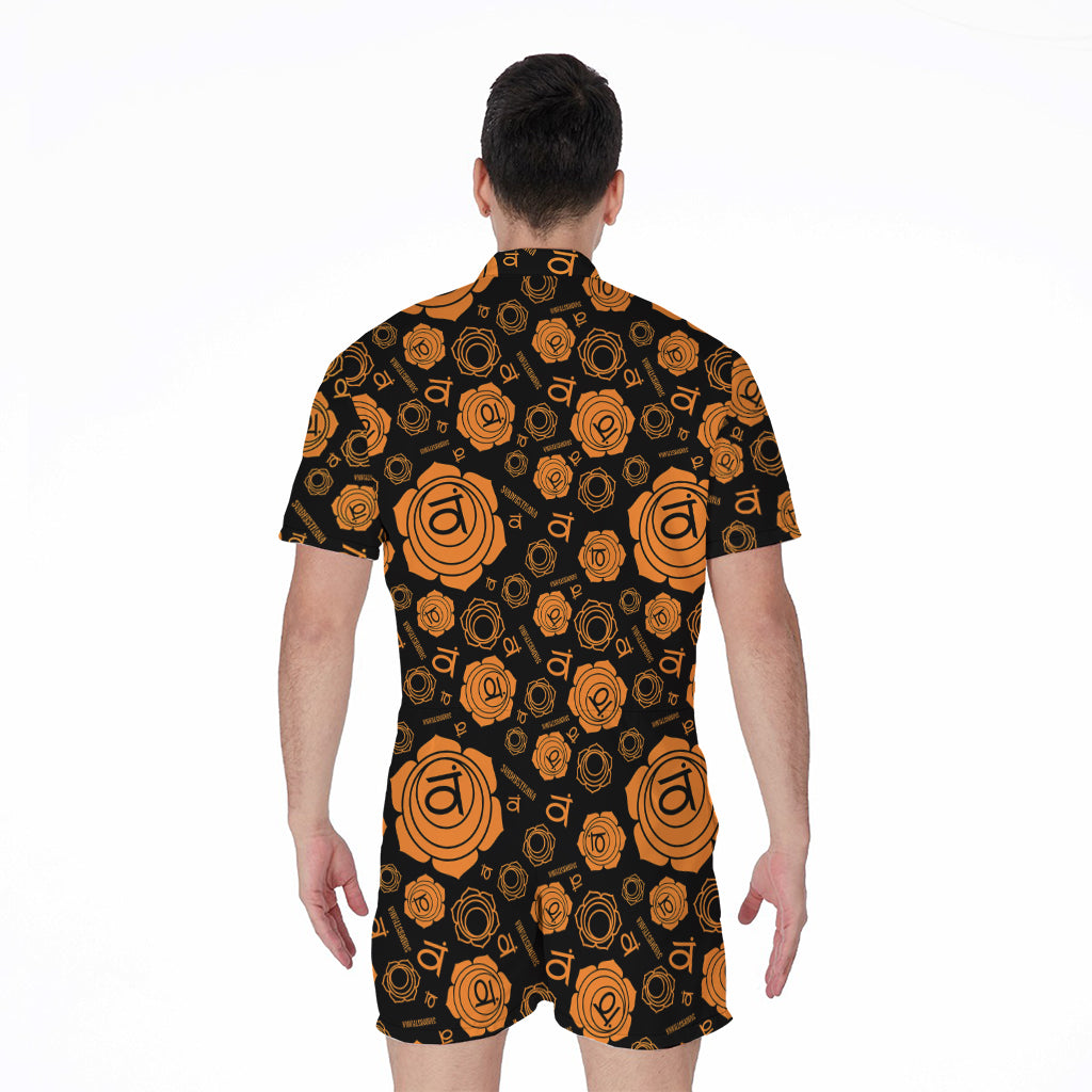 Swadhisthana Chakra Pattern Print Men's Rompers