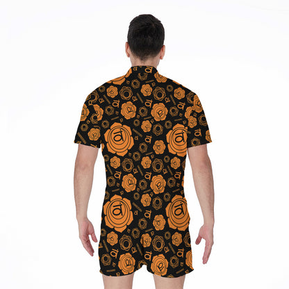 Swadhisthana Chakra Pattern Print Men's Rompers