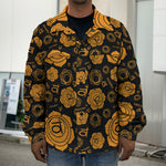 Swadhisthana Chakra Pattern Print Men's Shirt Jacket